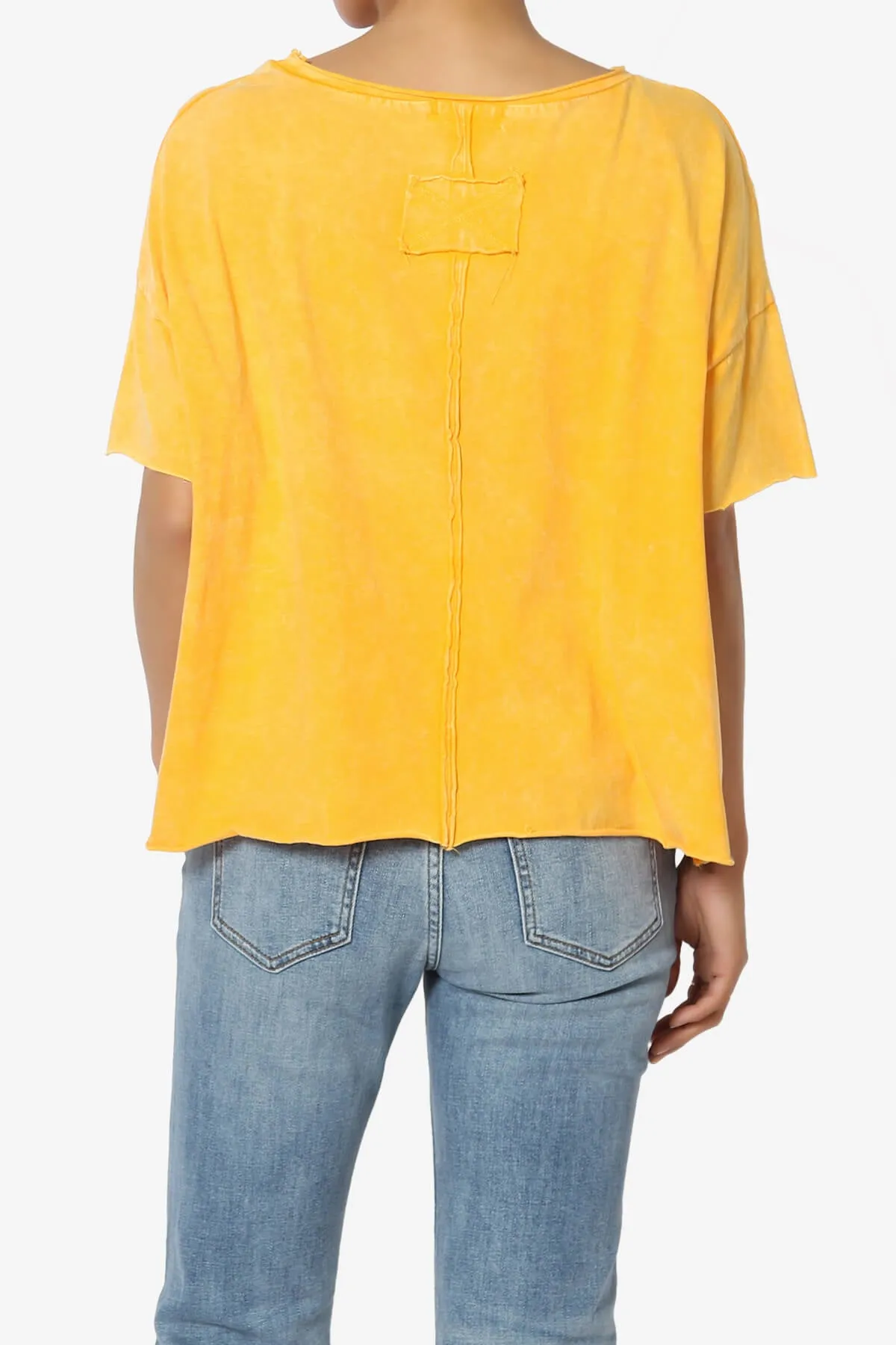 Kiralin Acid Wash Short Sleeve Crop T-Shirt