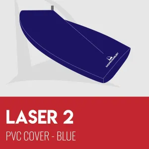Laser 2 Boat Cover - Boom Up - PVC Blue