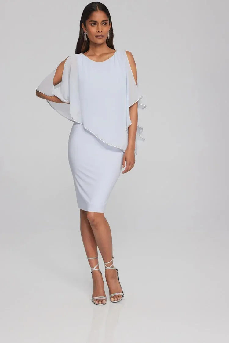 Layered dress with Cape Overlay 223762