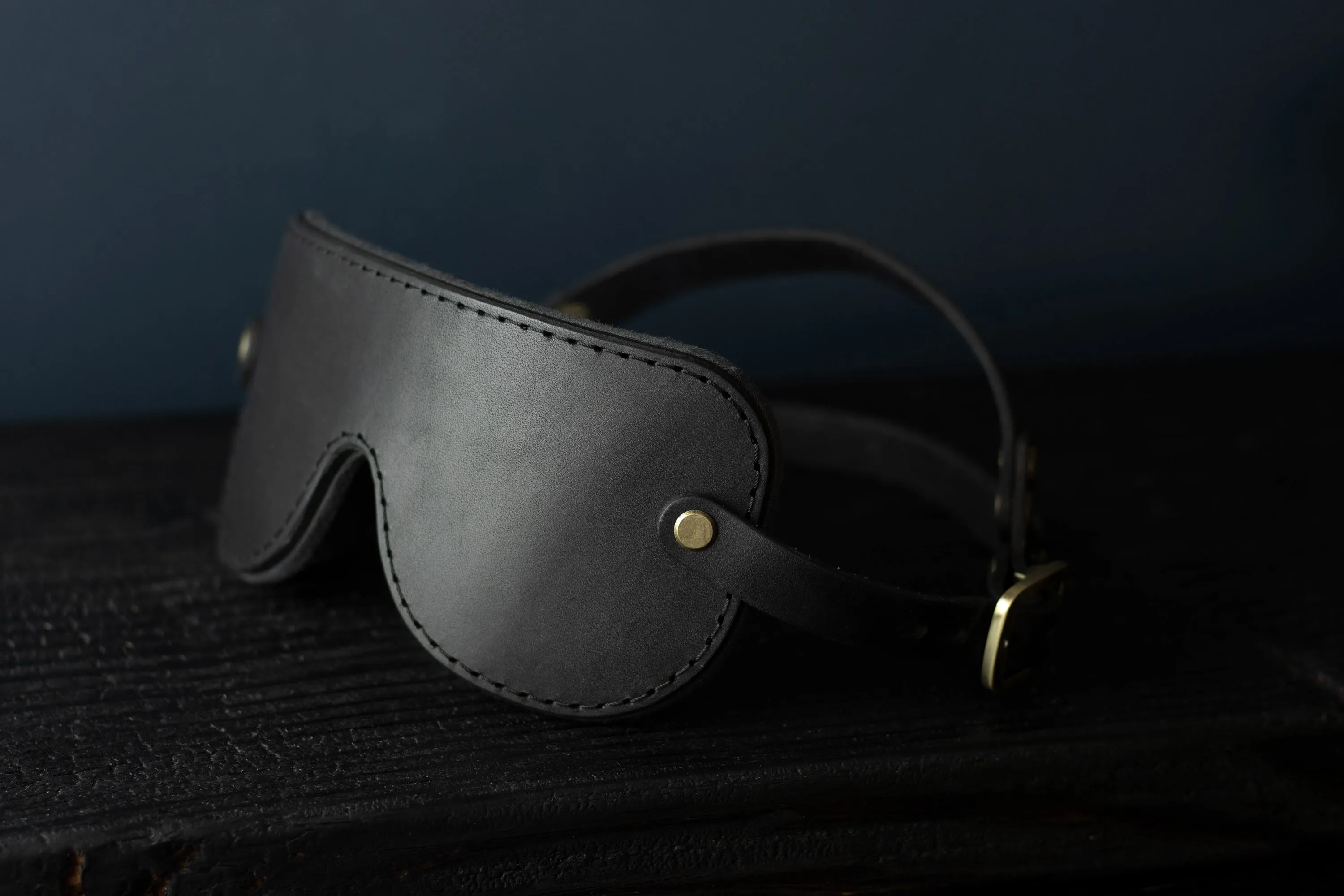 Leather Blindfold with Eye Cups