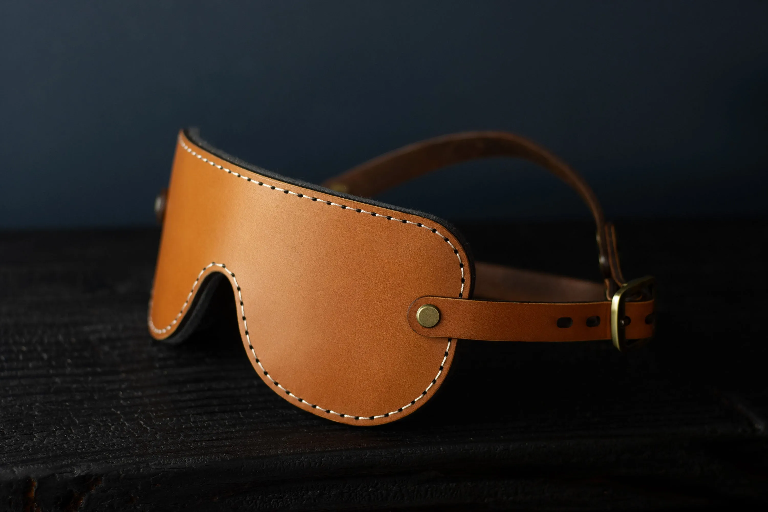 Leather Blindfold with Eye Cups