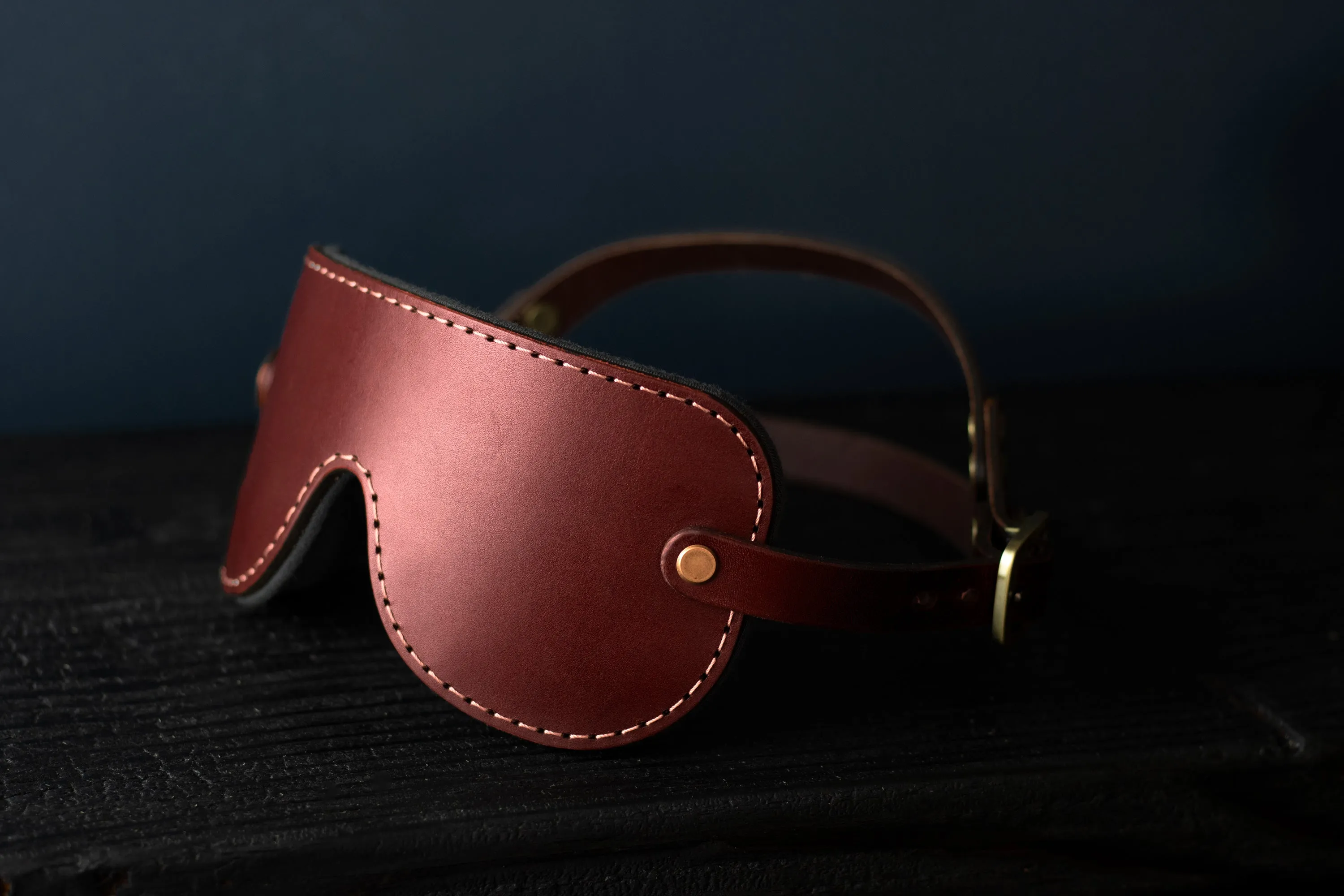 Leather Blindfold with Eye Cups