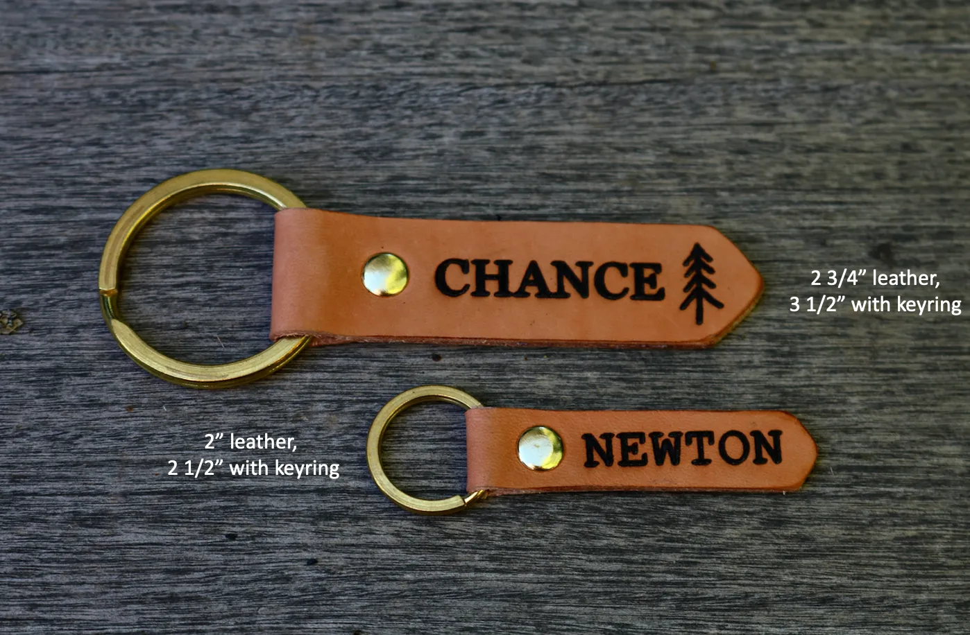 Leather Dog Tag or Keychain (Rose)