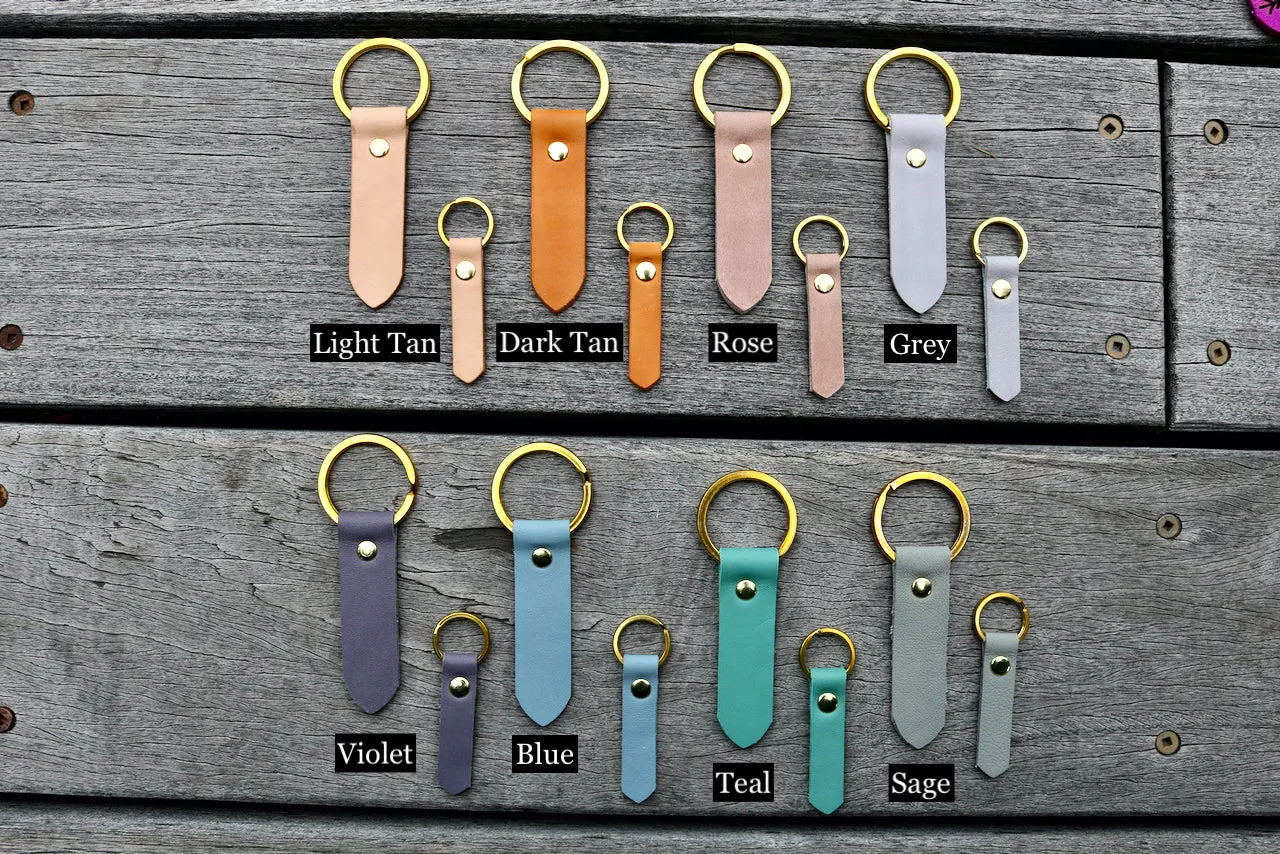Leather Dog Tag or Keychain (Rose)