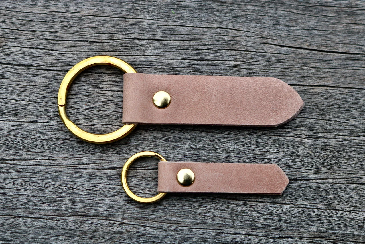 Leather Dog Tag or Keychain (Rose)