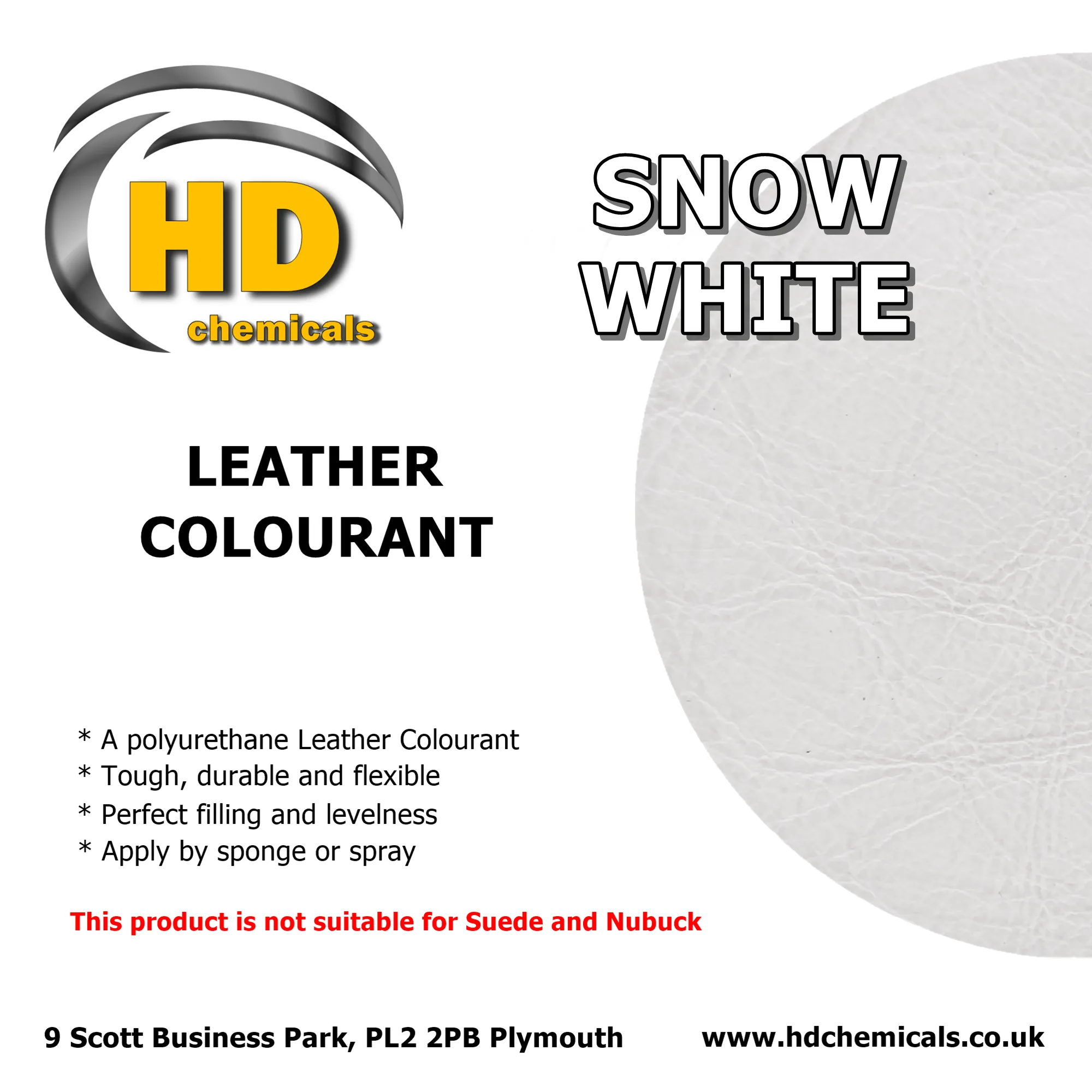 Leather Dye Paint Snow White