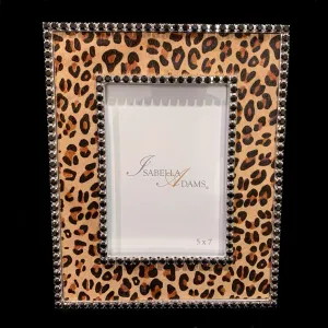 Leopard 5 x 7 Picture Frame Featuring Premium Crystal