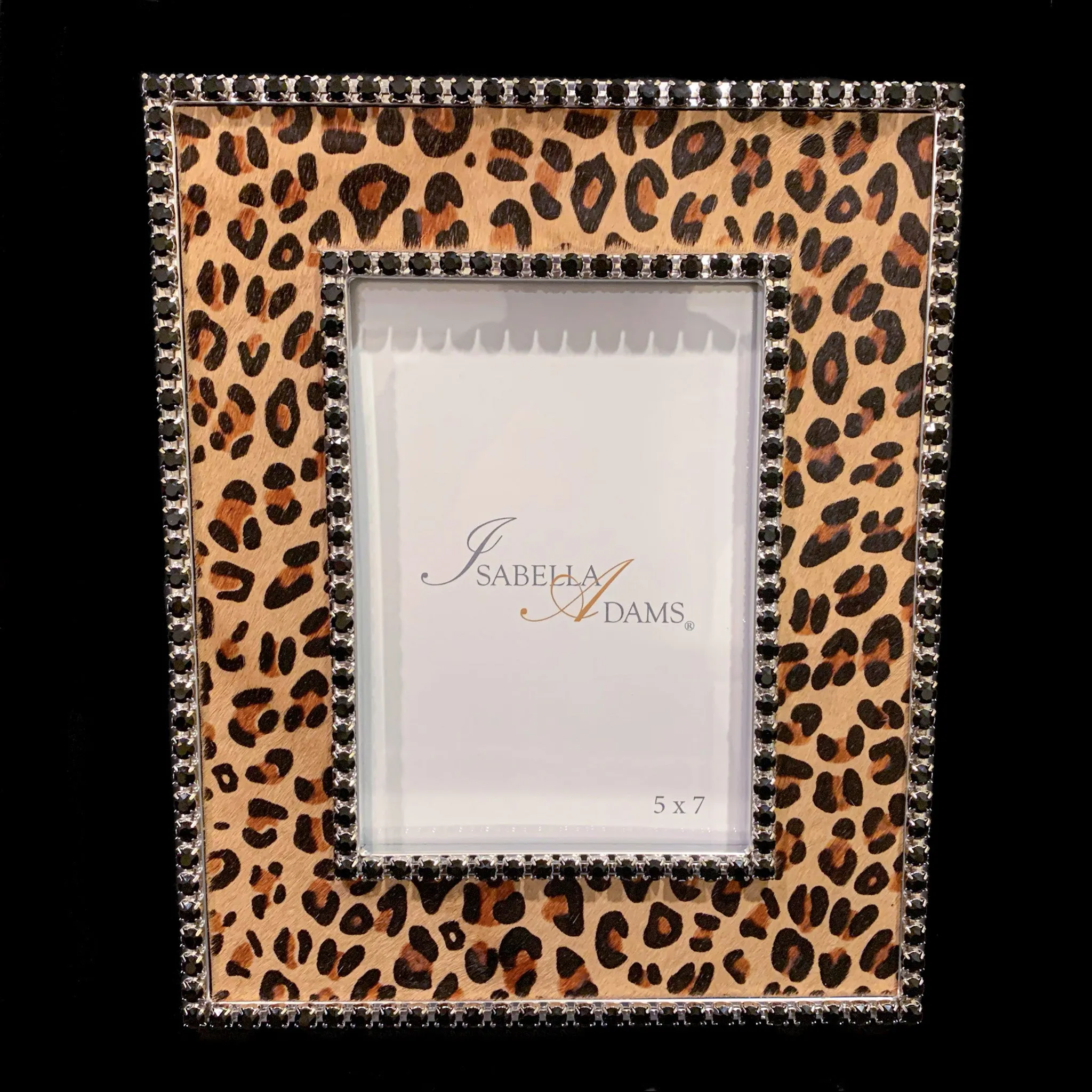 Leopard 5 x 7 Picture Frame Featuring Premium Crystal