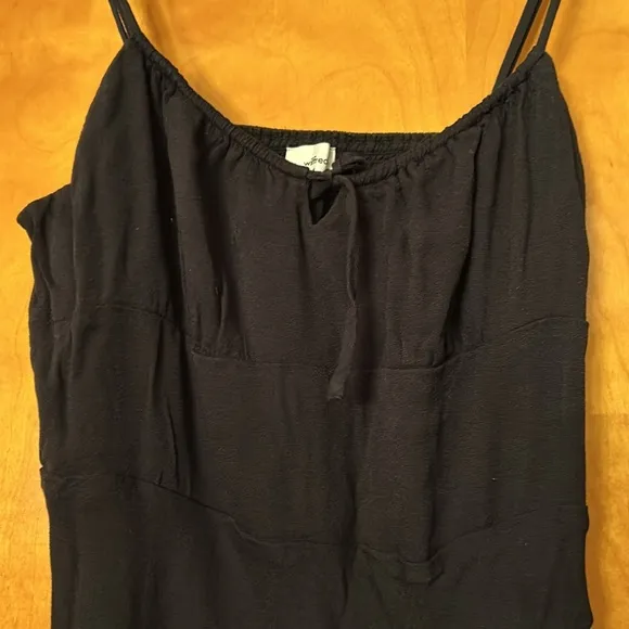 Like new Aritzia Wilfred black corset strappy maxi dress size 14