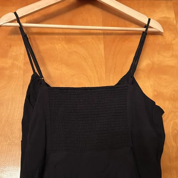 Like new Aritzia Wilfred black corset strappy maxi dress size 14