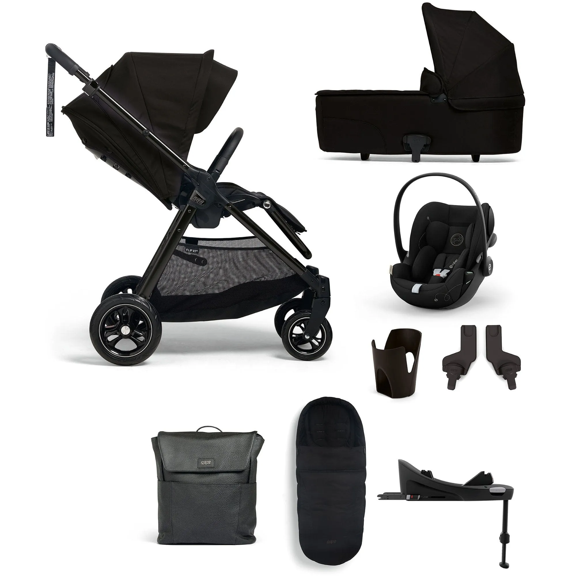 Mamas & Papas Flip XT³ 8 Piece Essentials Bundle with Car Seat - Ink