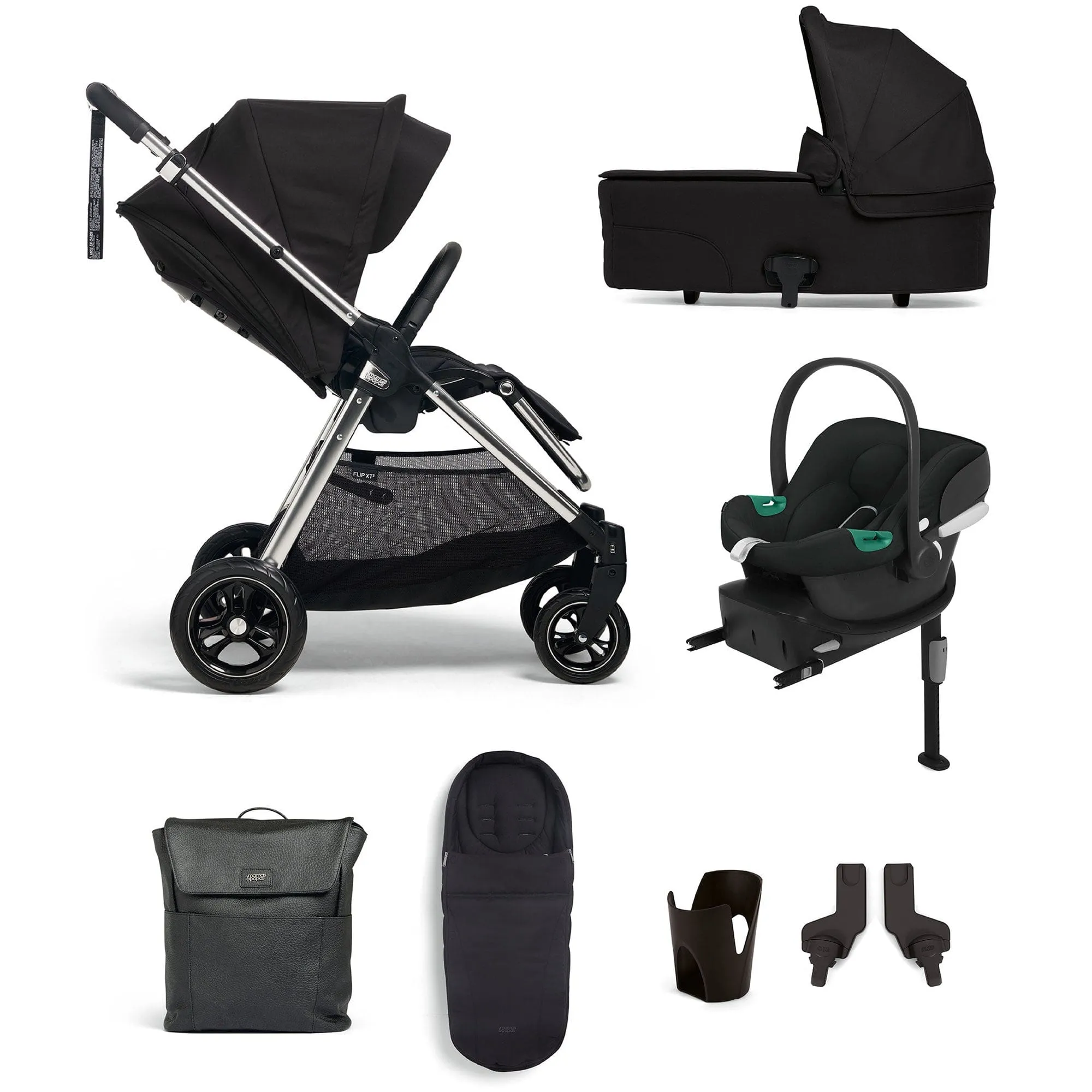 Mamas & Papas Flip XT³ 8 Piece Essentials Bundle with Car Seat - Slated Navy