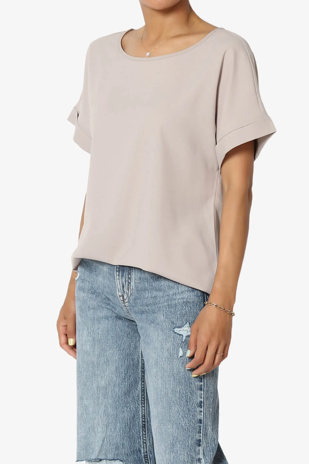 Marla Lightweight Woven Dolman Top PLUS