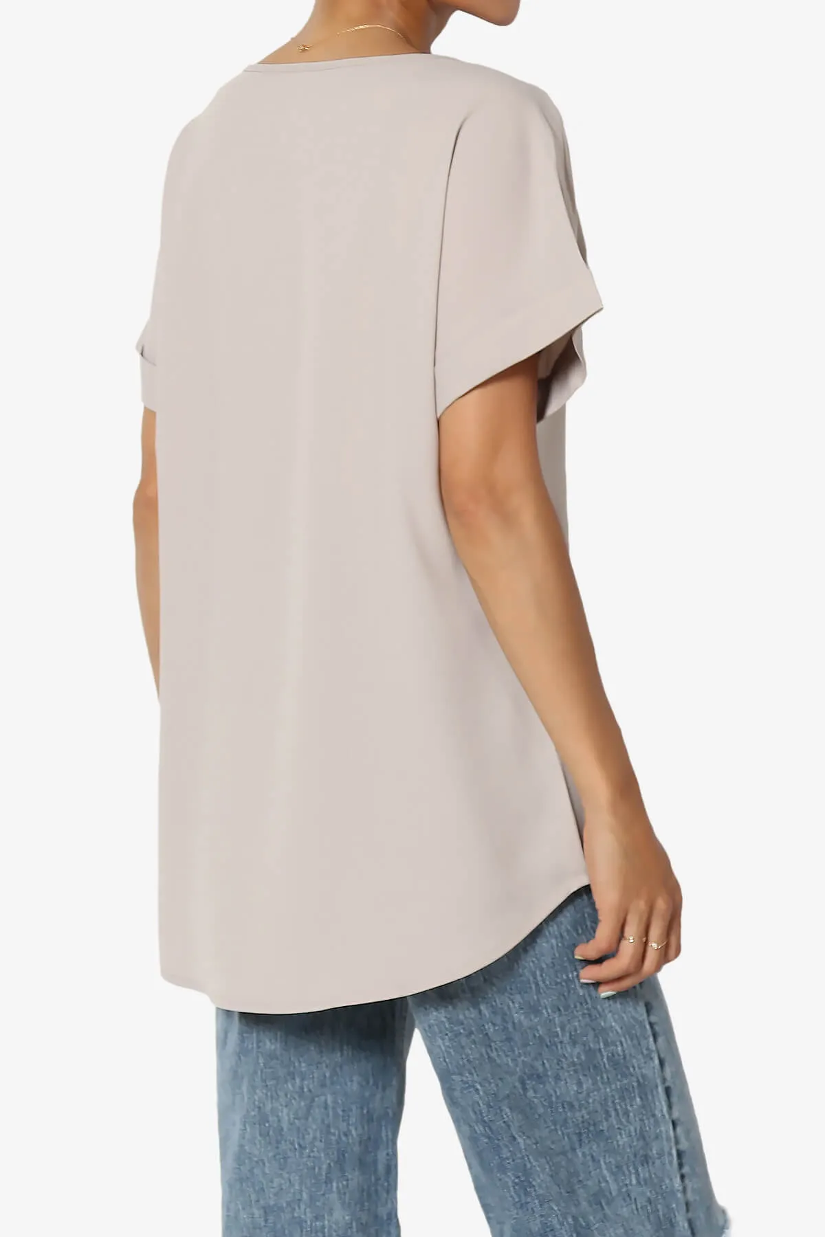 Marla Lightweight Woven Dolman Top PLUS