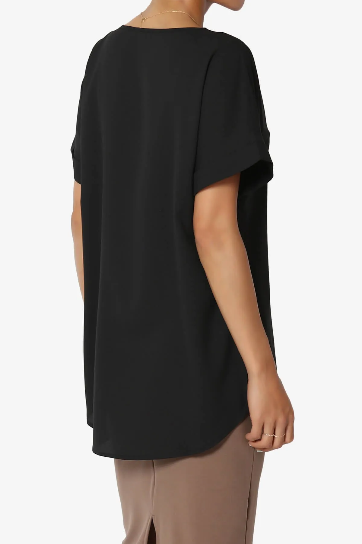 Marla Lightweight Woven Dolman Top PLUS