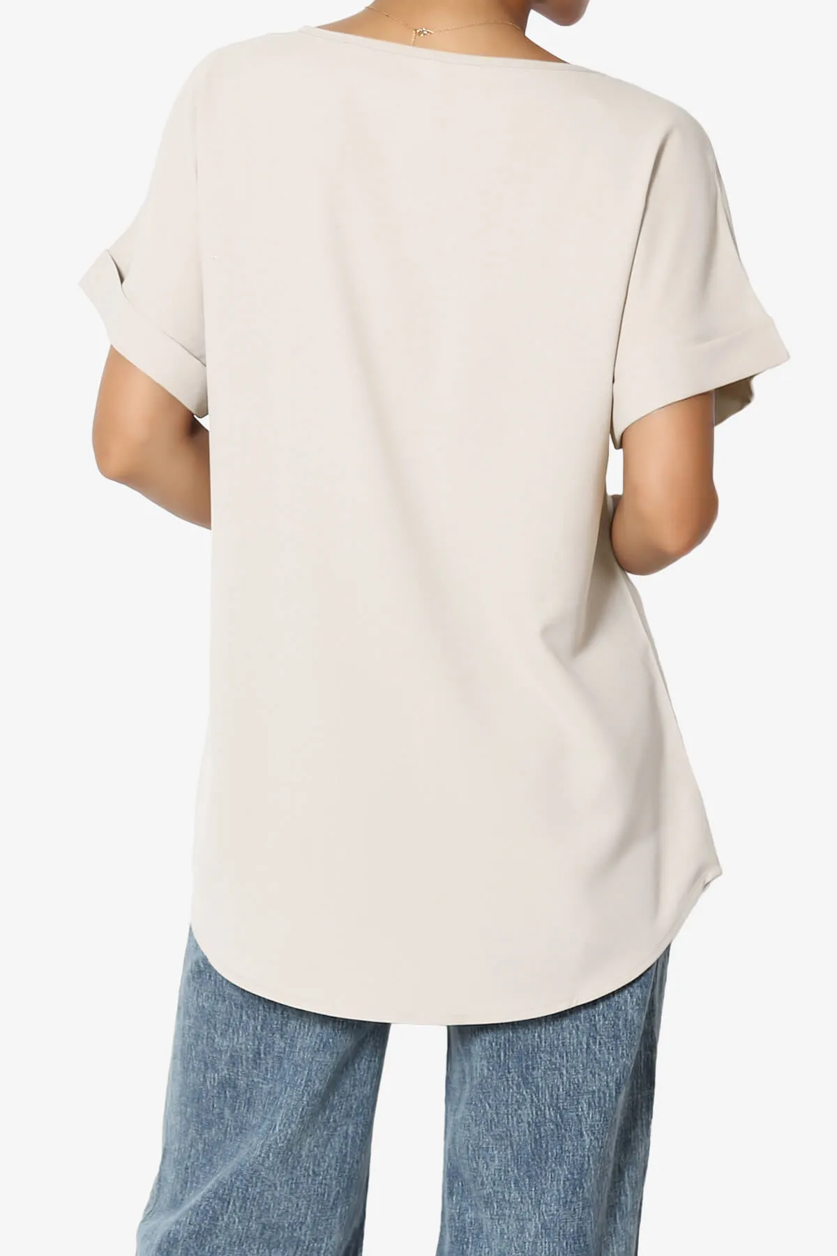 Marla Lightweight Woven Dolman Top PLUS