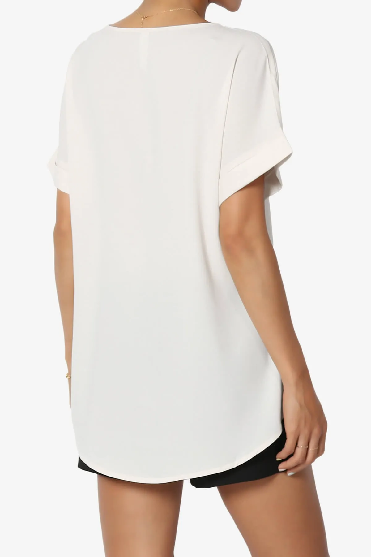 Marla Lightweight Woven Dolman Top PLUS