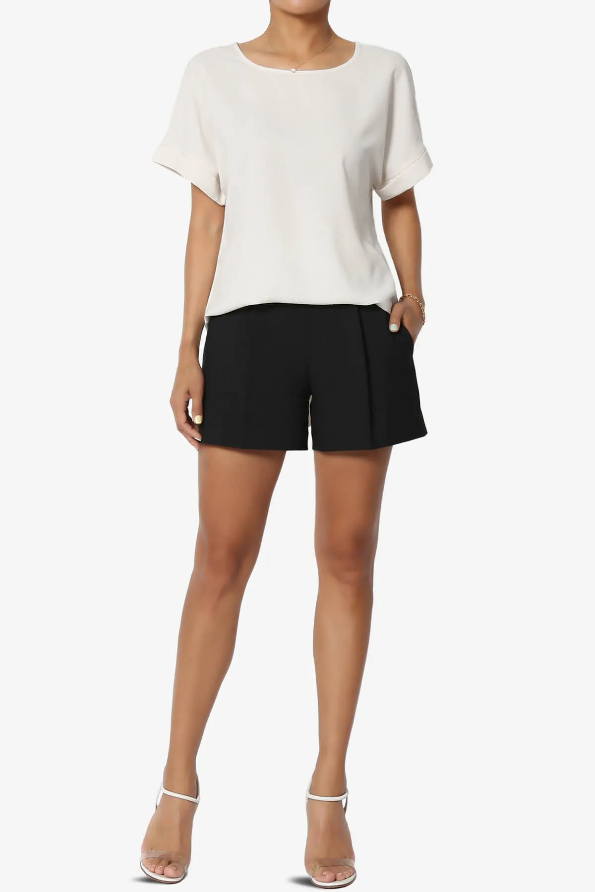 Marla Lightweight Woven Dolman Top PLUS
