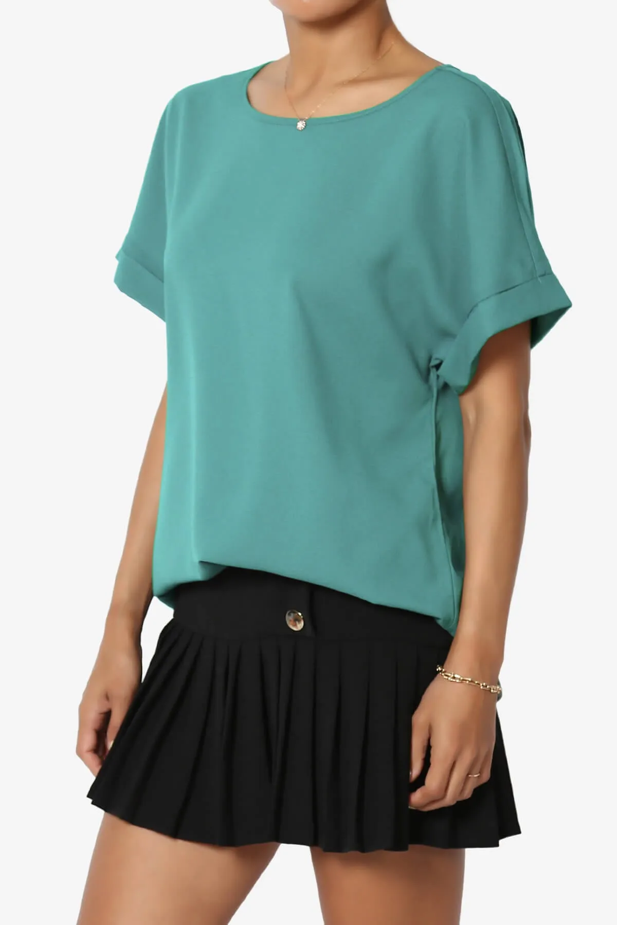 Marla Lightweight Woven Dolman Top PLUS