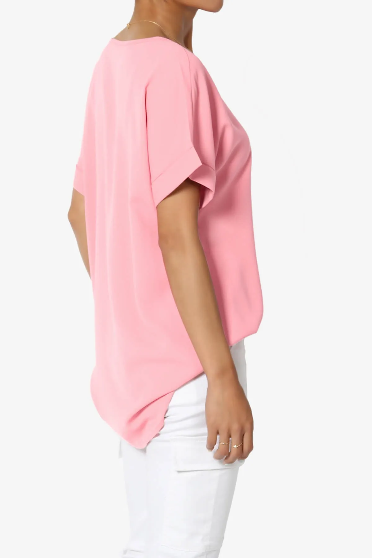 Marla Lightweight Woven Dolman Top PLUS