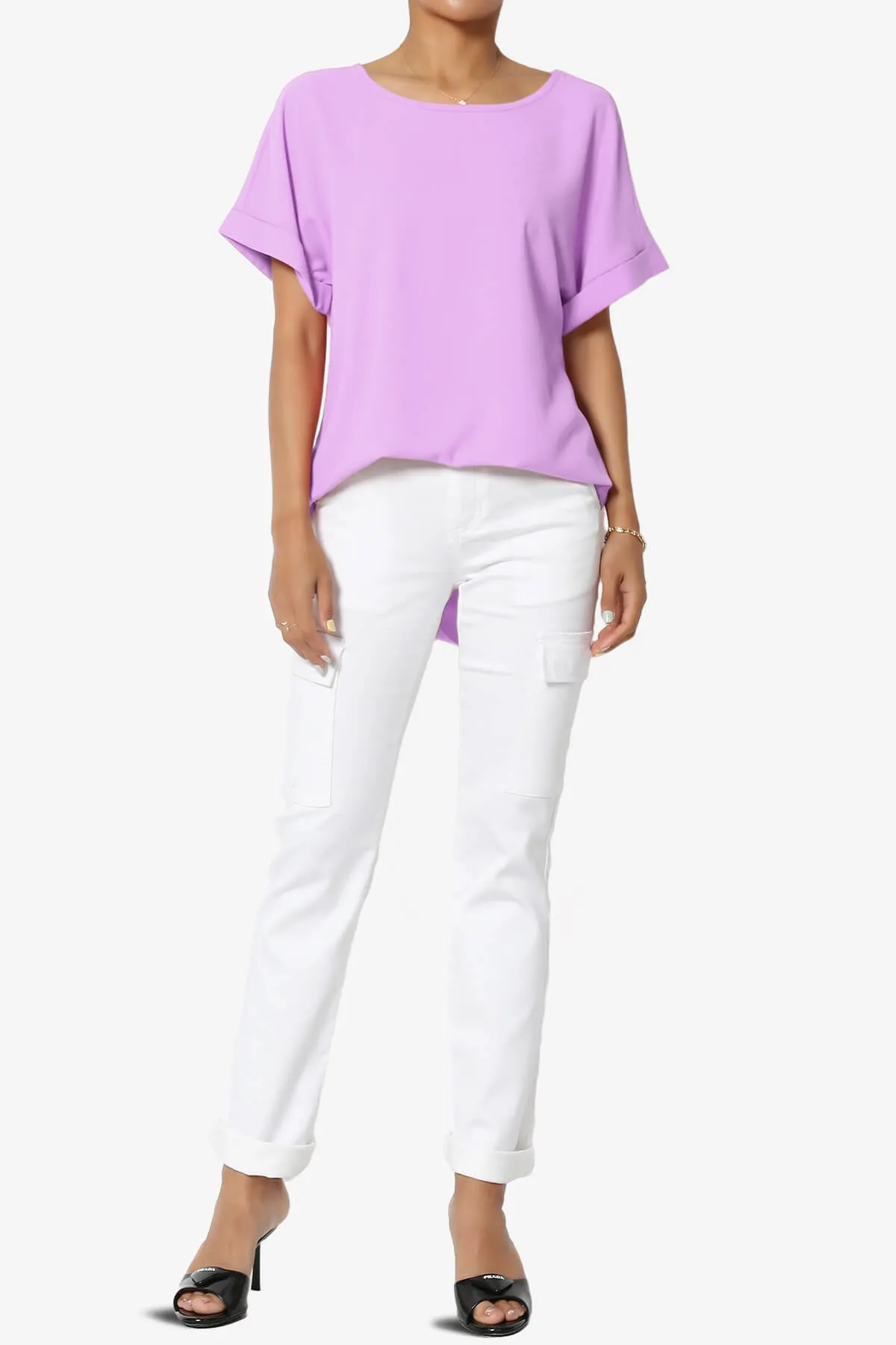 Marla Lightweight Woven Dolman Top PLUS