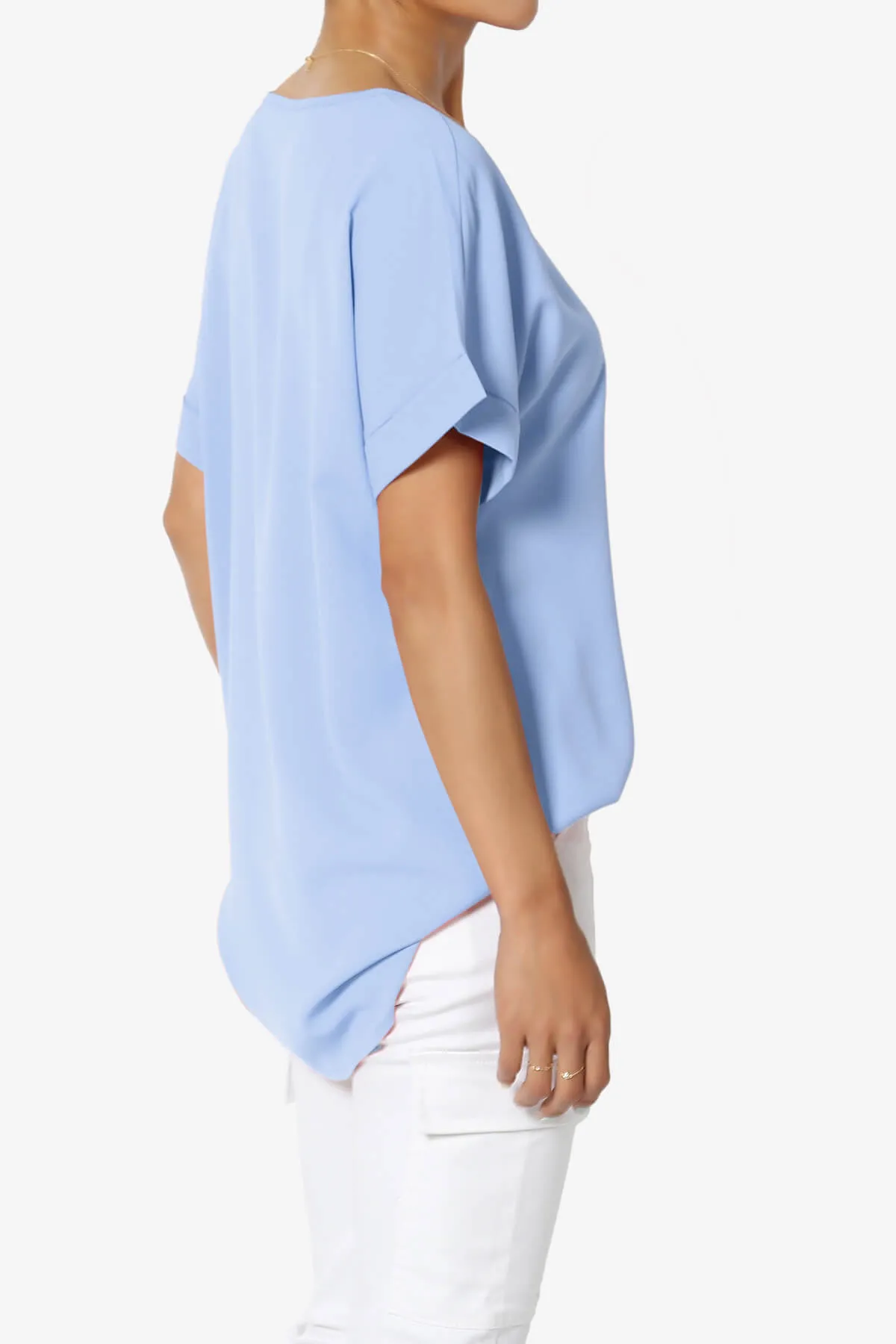Marla Lightweight Woven Dolman Top PLUS