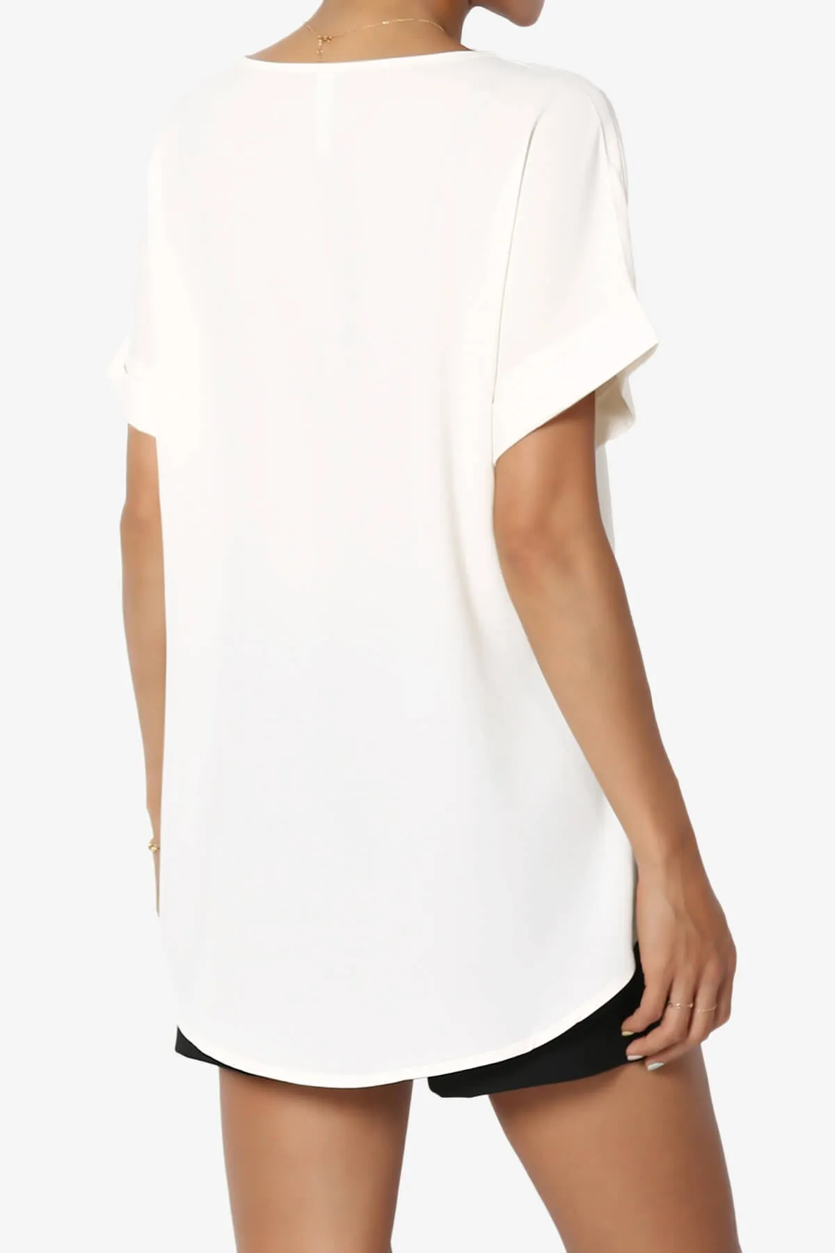 Marla Lightweight Woven Dolman Top PLUS