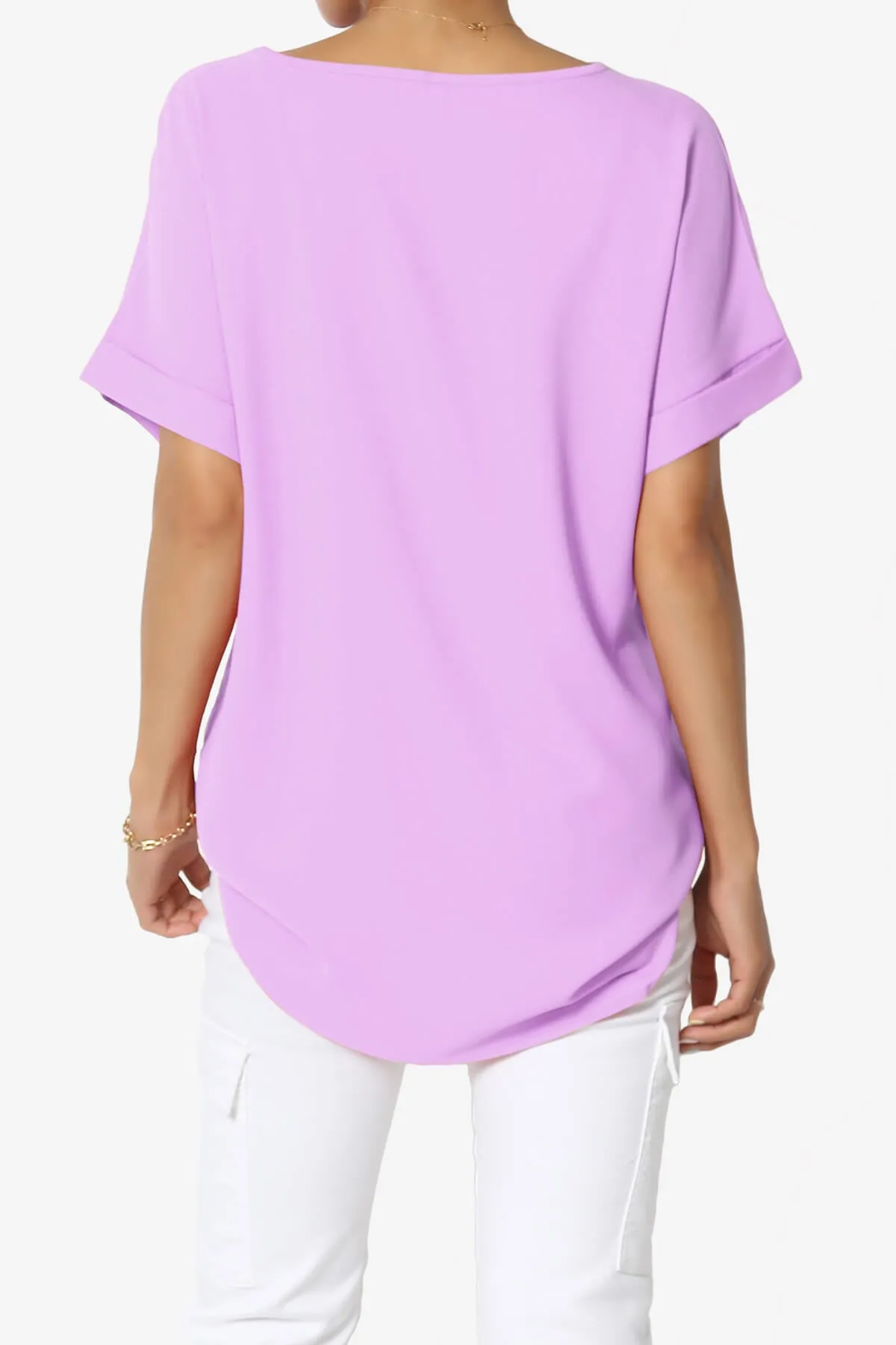 Marla Lightweight Woven Dolman Top PLUS