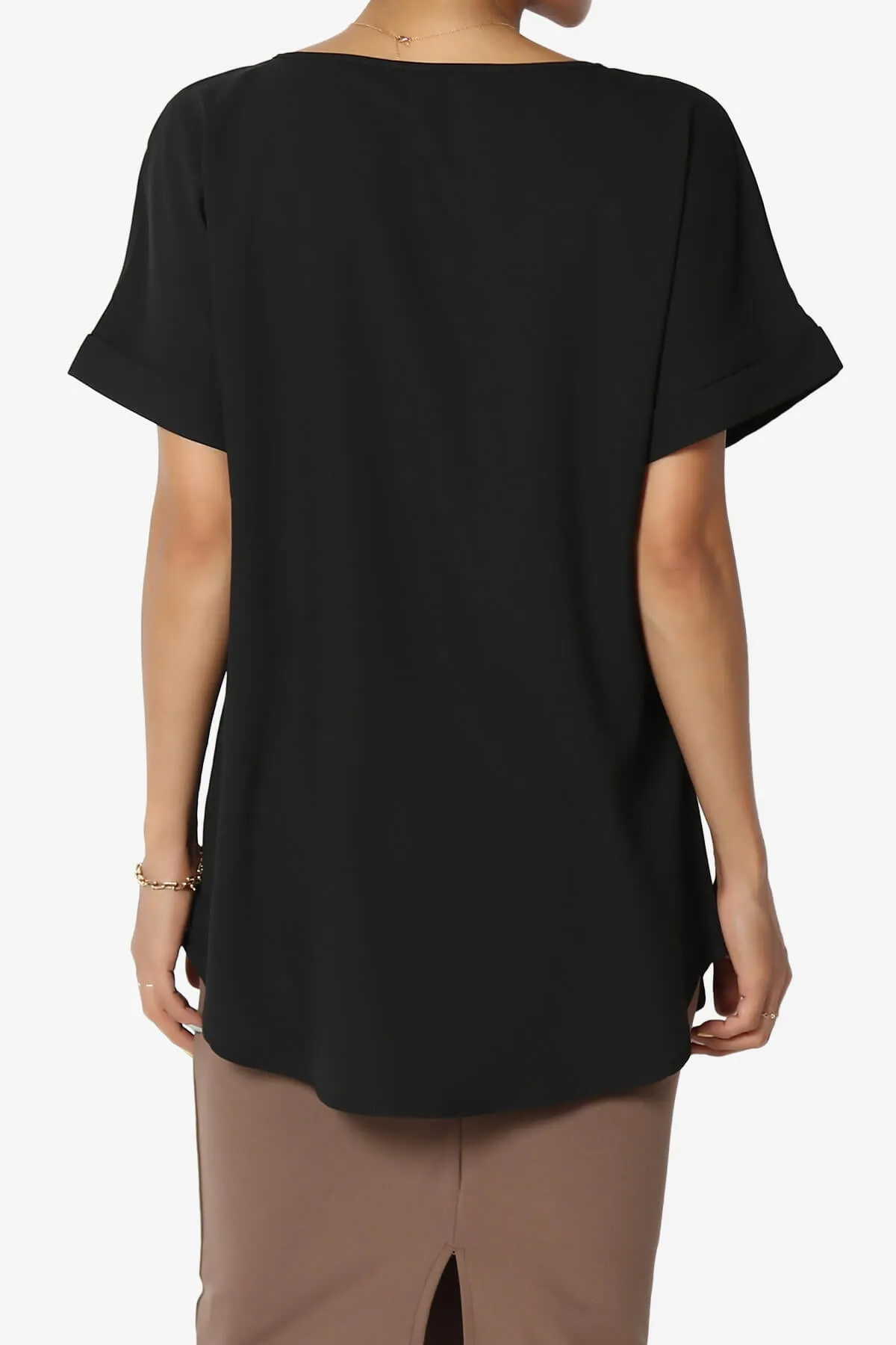 Marla Lightweight Woven Dolman Top PLUS