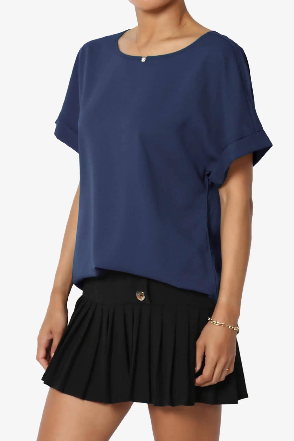 Marla Lightweight Woven Dolman Top PLUS