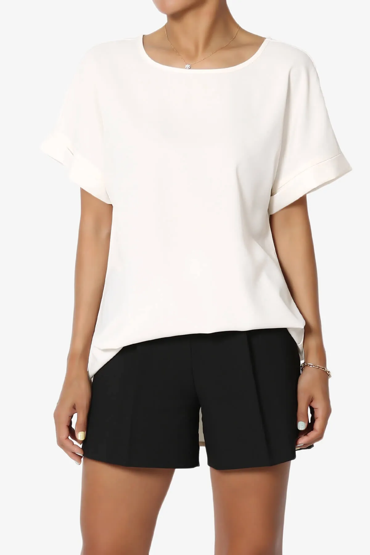Marla Lightweight Woven Dolman Top PLUS