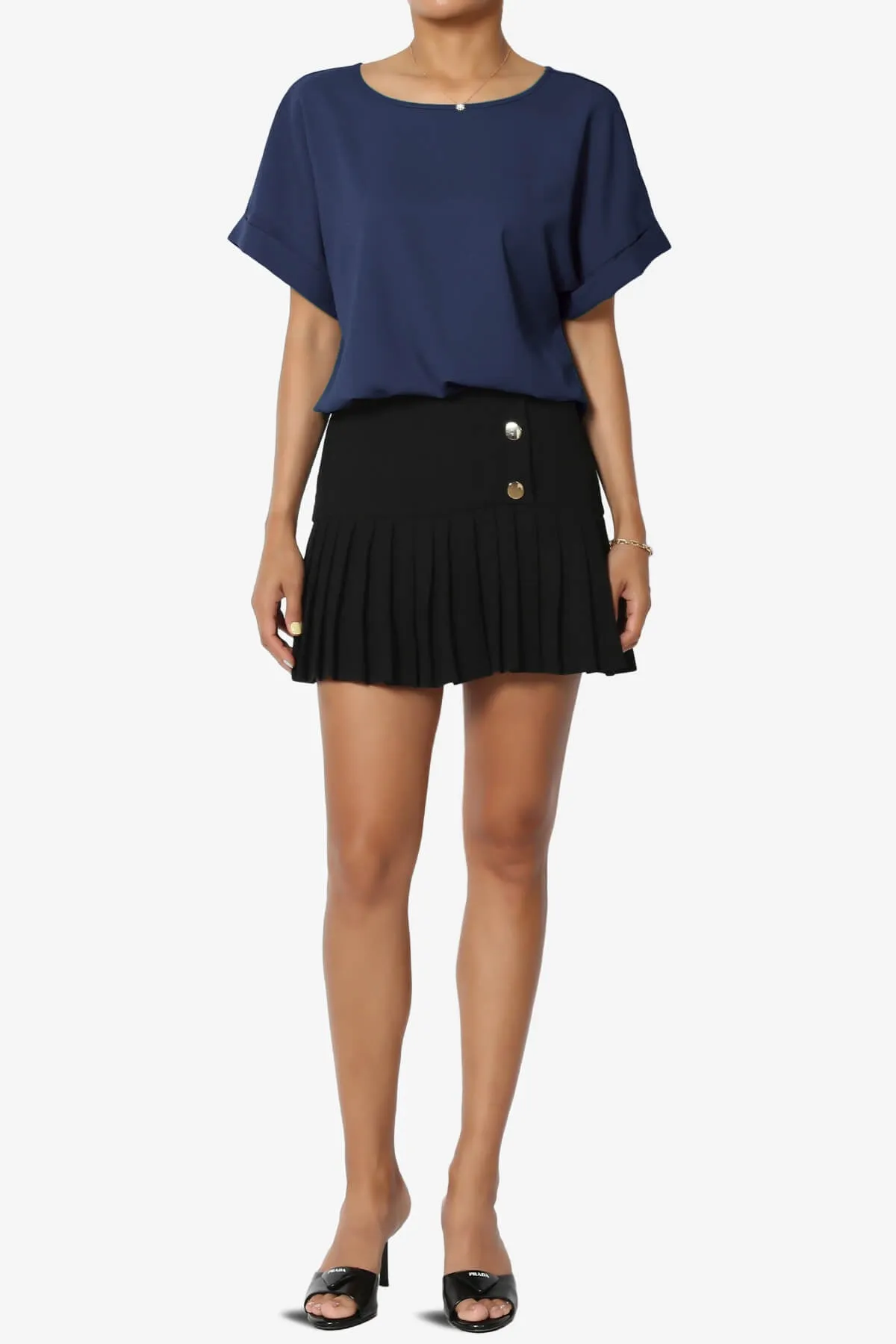 Marla Lightweight Woven Dolman Top PLUS