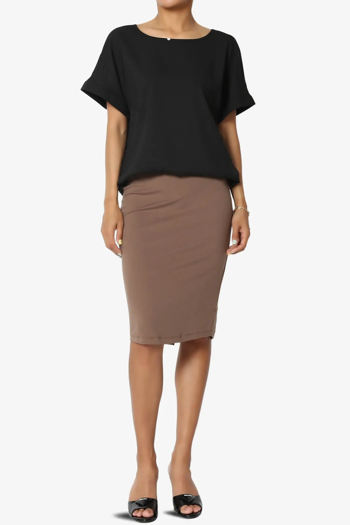 Marla Lightweight Woven Dolman Top PLUS