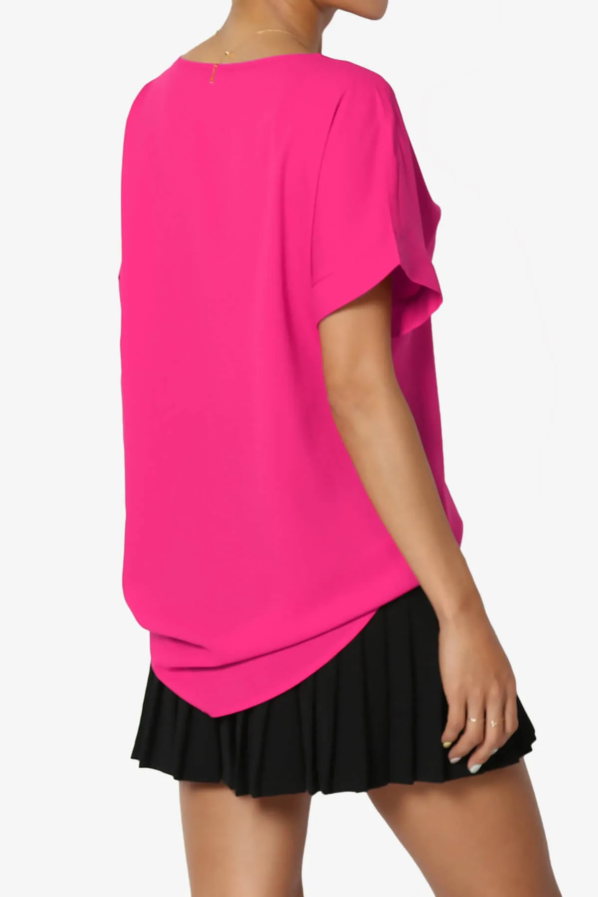 Marla Lightweight Woven Dolman Top PLUS