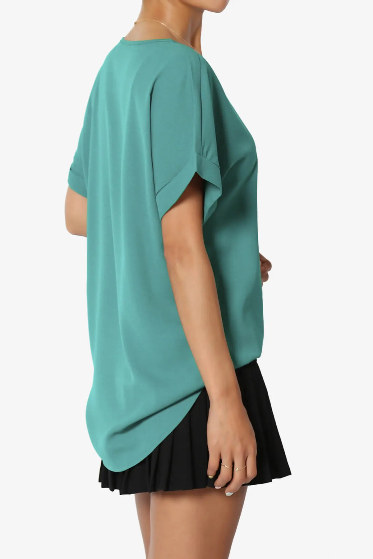 Marla Lightweight Woven Dolman Top PLUS