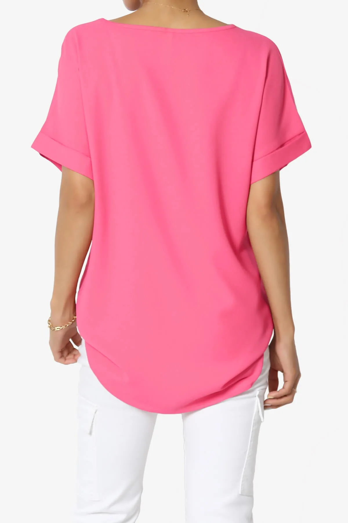 Marla Lightweight Woven Dolman Top PLUS