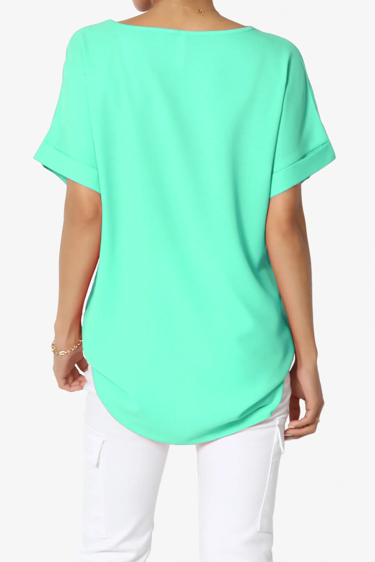 Marla Lightweight Woven Dolman Top PLUS