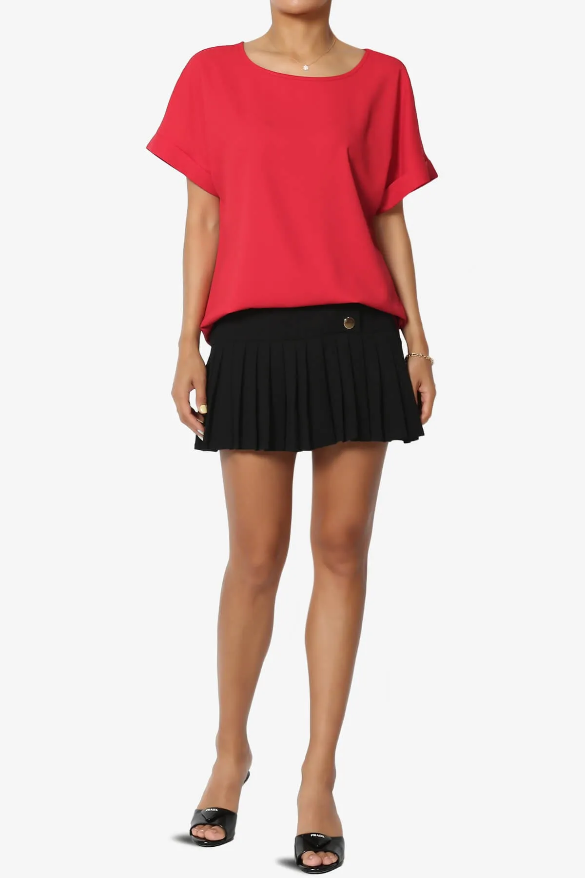 Marla Lightweight Woven Dolman Top PLUS