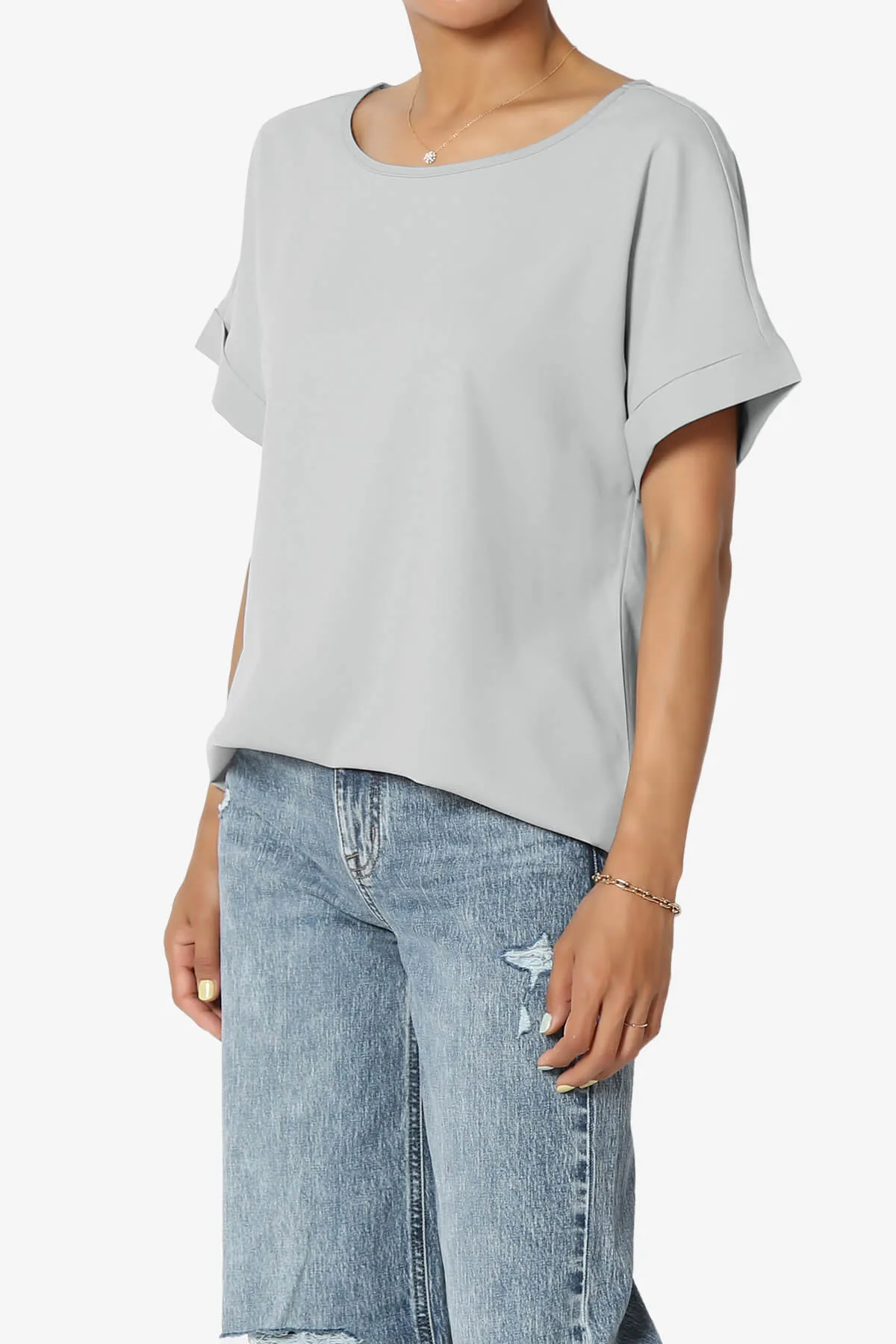 Marla Lightweight Woven Dolman Top PLUS