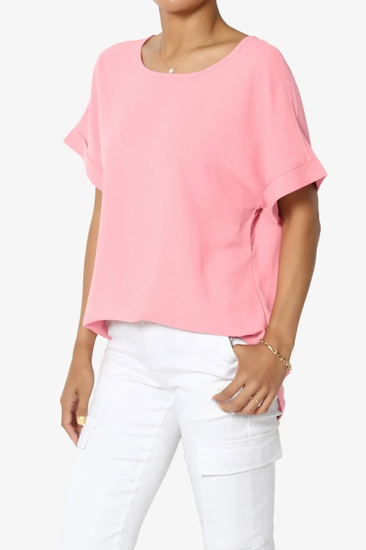 Marla Lightweight Woven Dolman Top PLUS
