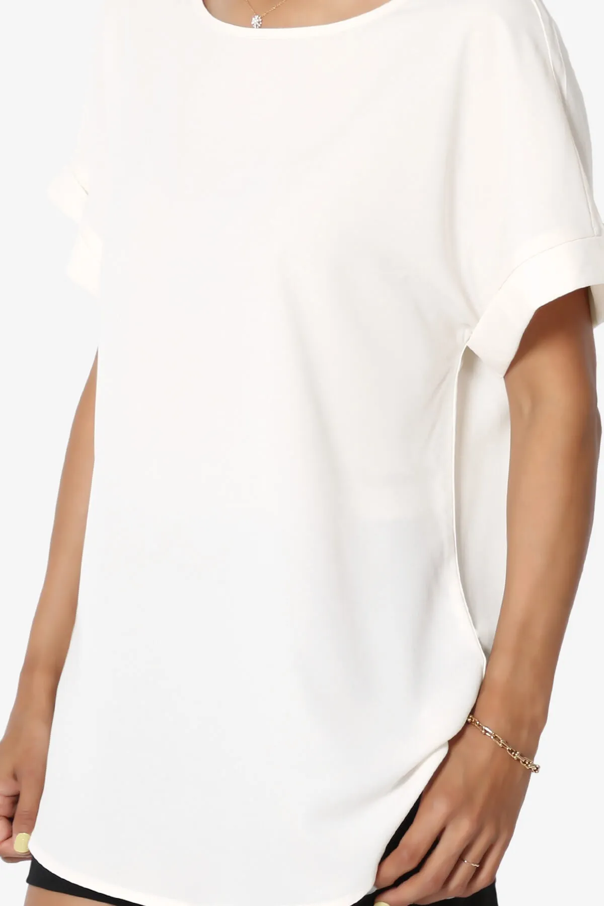 Marla Lightweight Woven Dolman Top PLUS