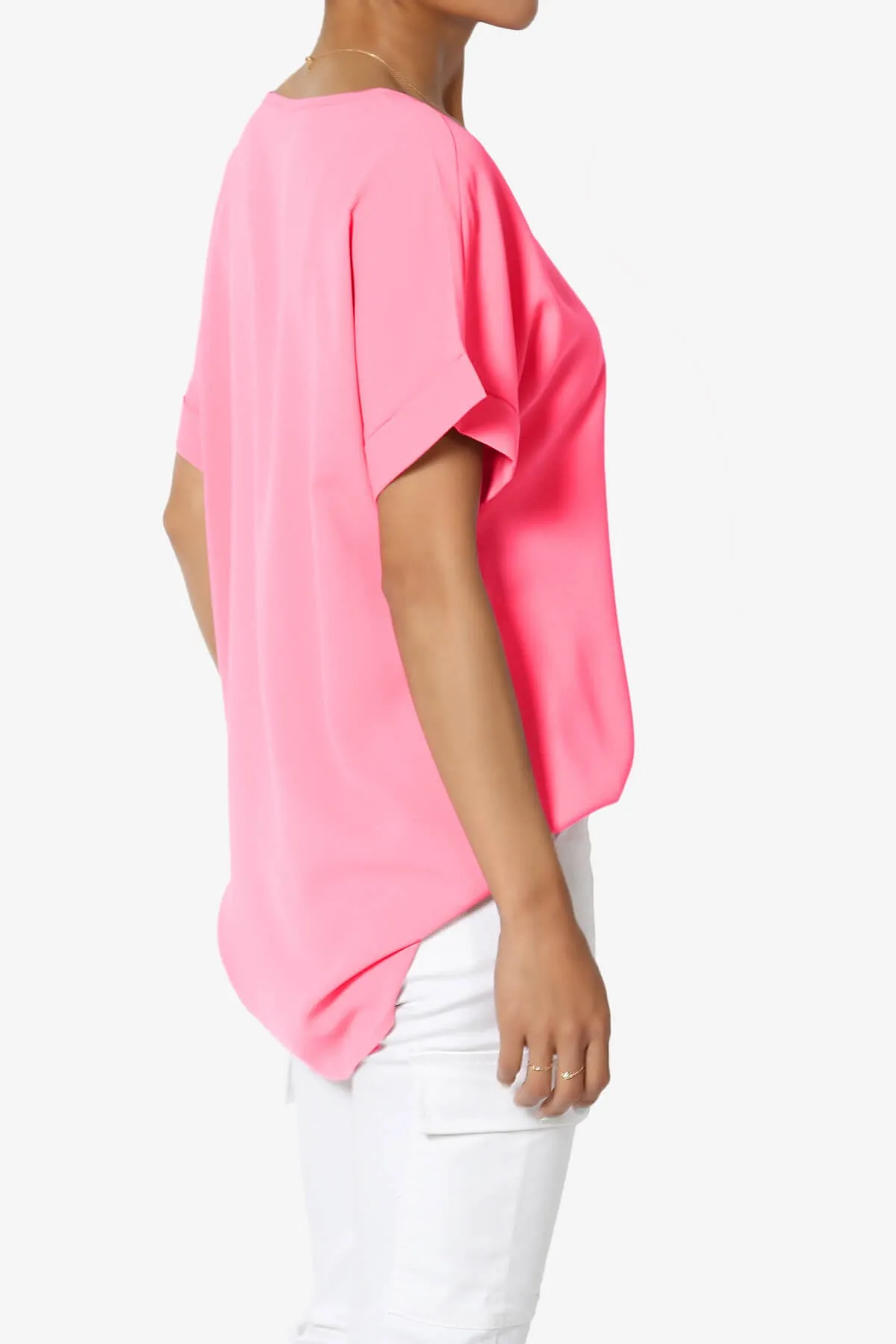 Marla Lightweight Woven Dolman Top PLUS