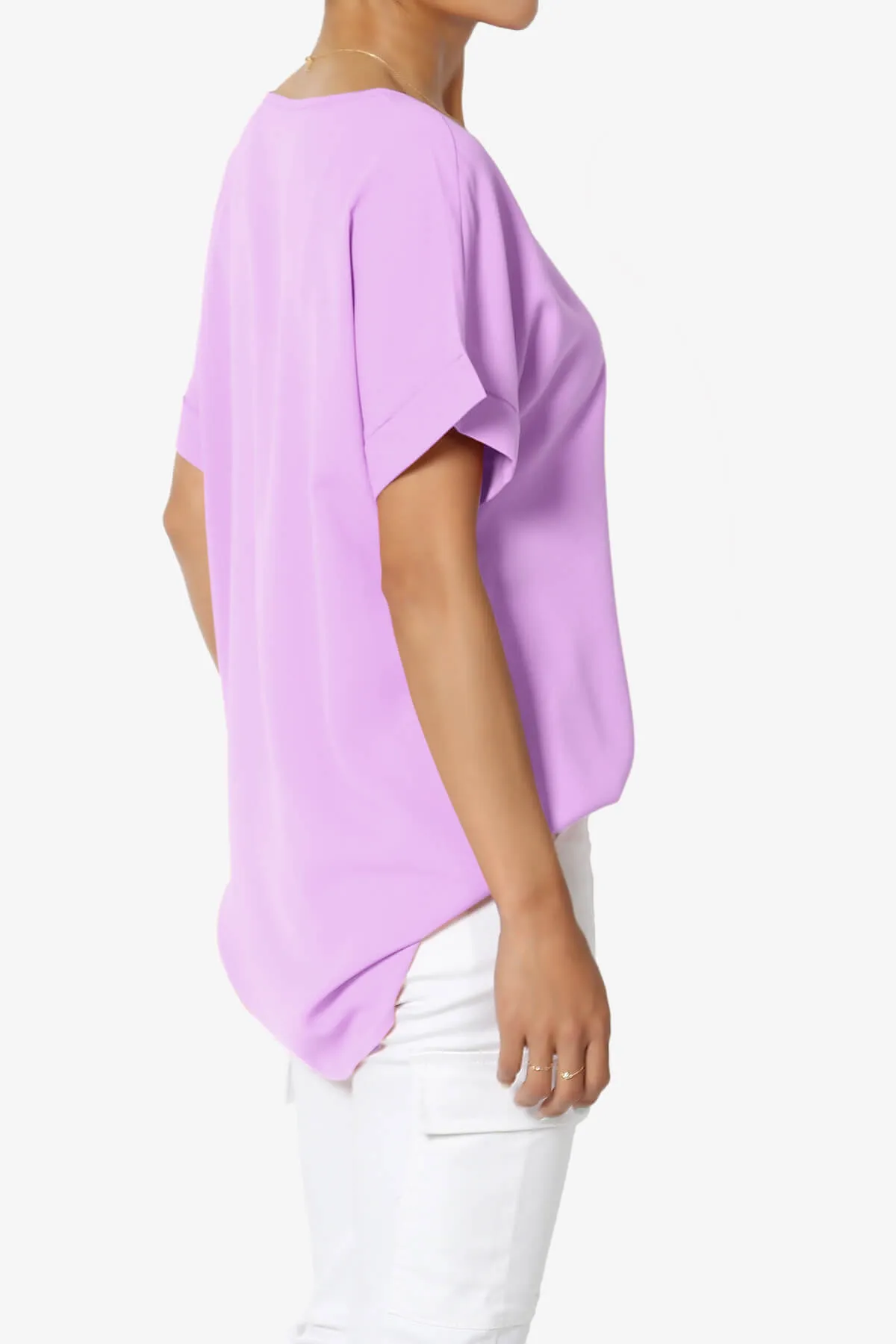 Marla Lightweight Woven Dolman Top PLUS