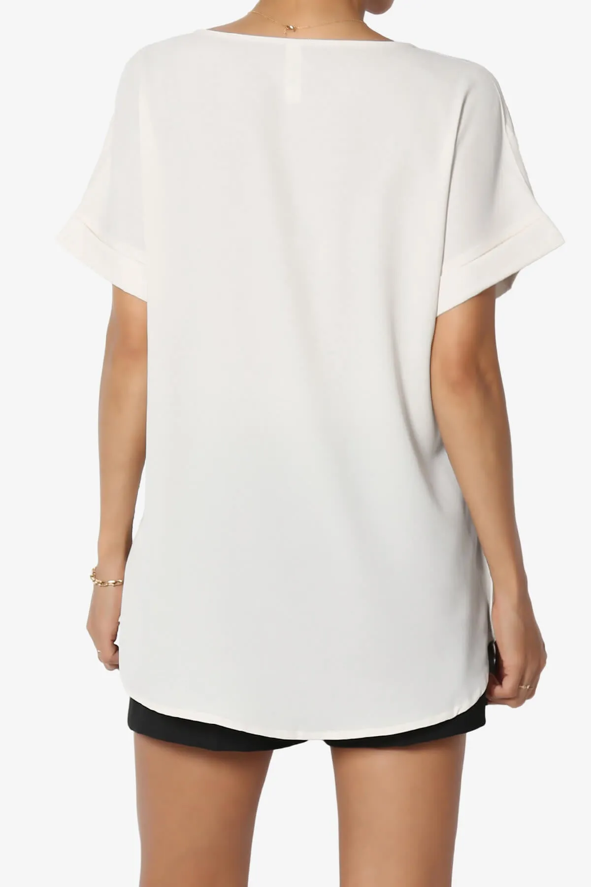 Marla Lightweight Woven Dolman Top PLUS