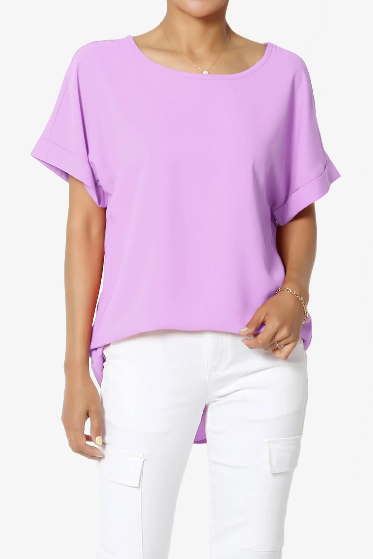 Marla Lightweight Woven Dolman Top PLUS