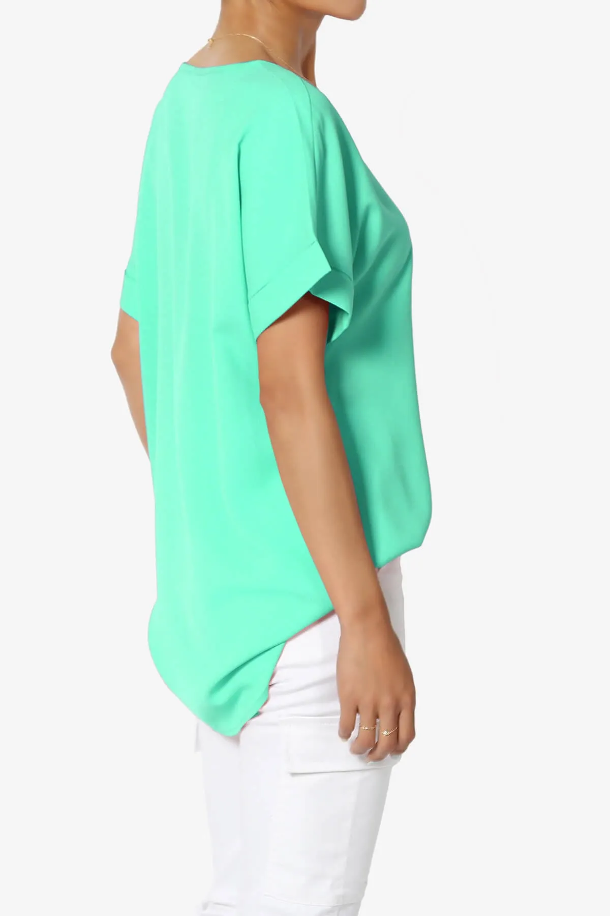 Marla Lightweight Woven Dolman Top PLUS