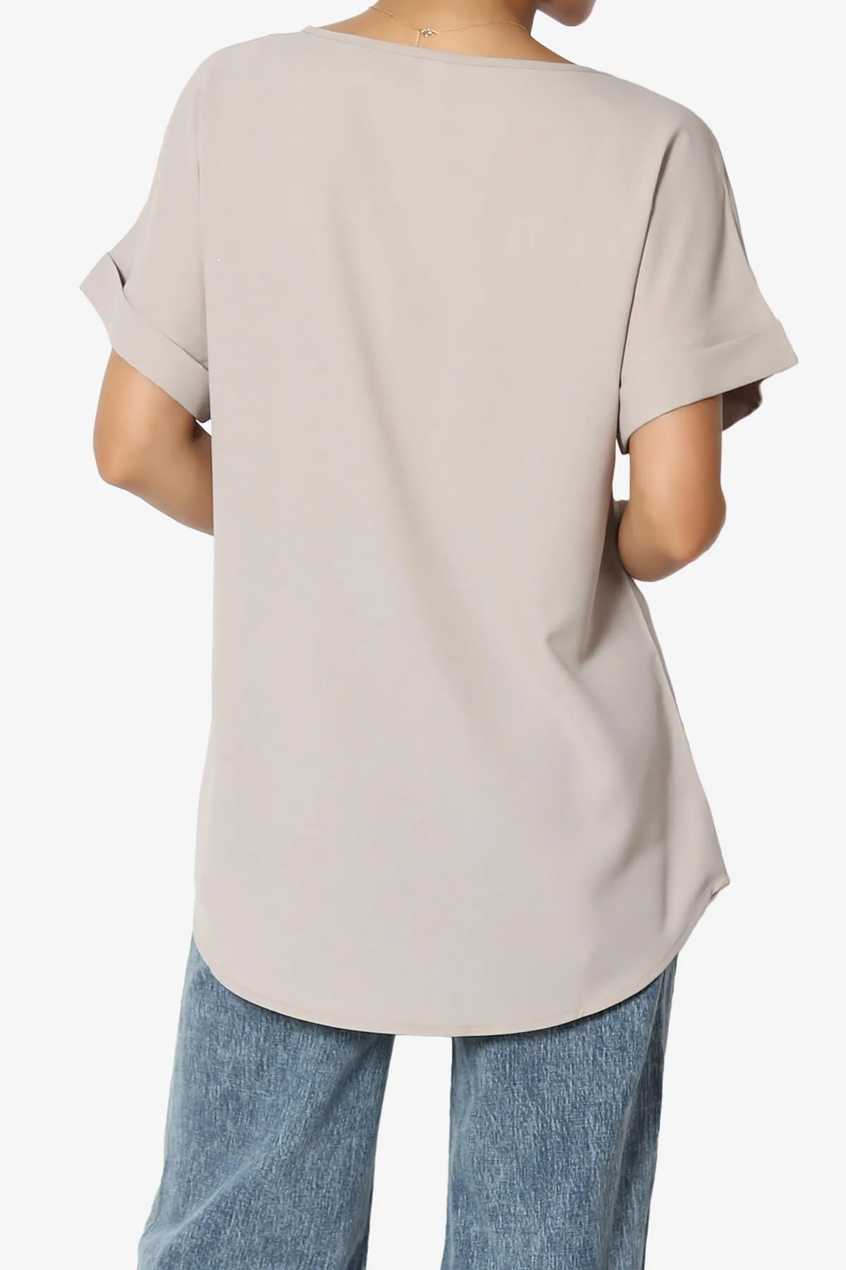 Marla Lightweight Woven Dolman Top PLUS