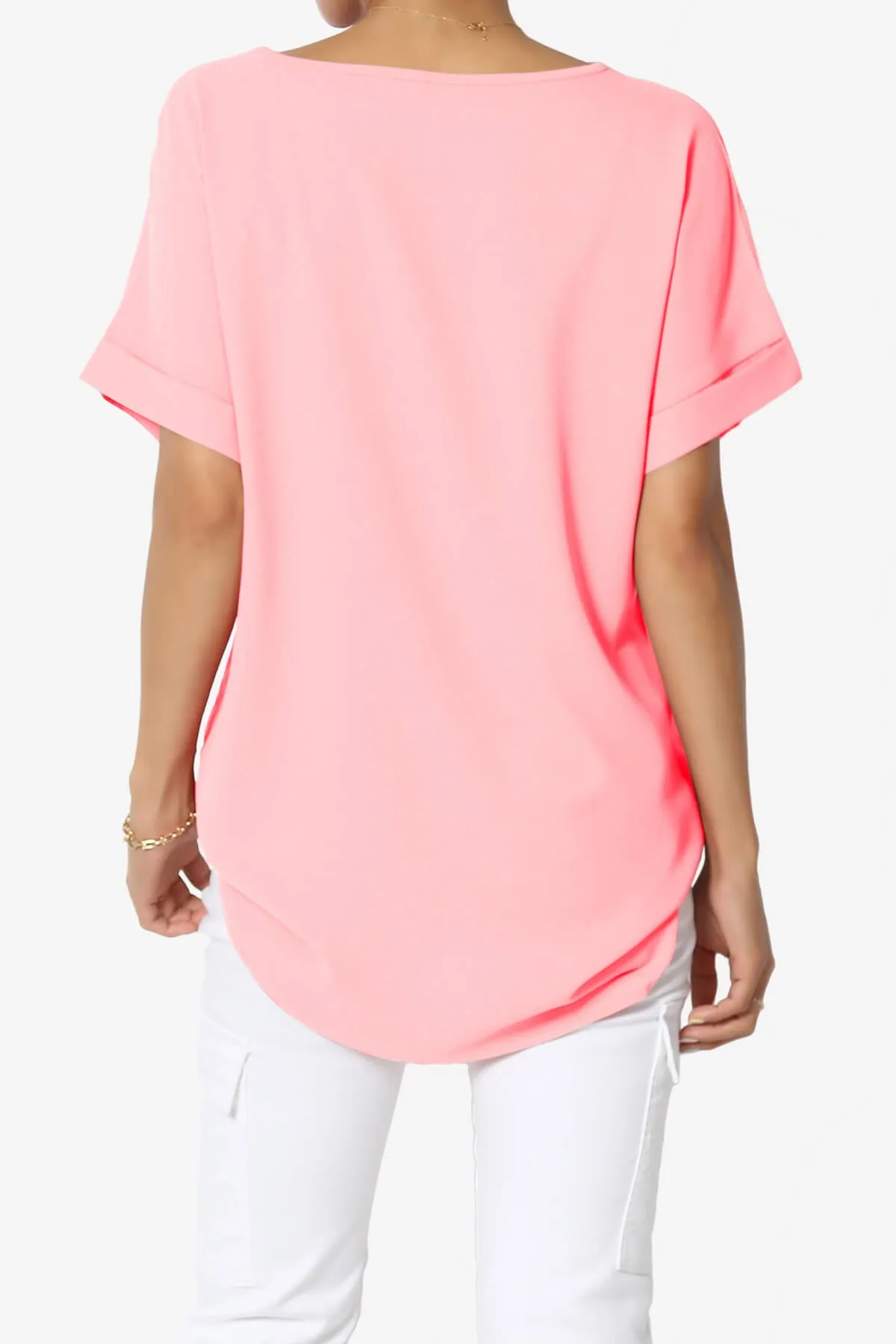 Marla Lightweight Woven Dolman Top PLUS