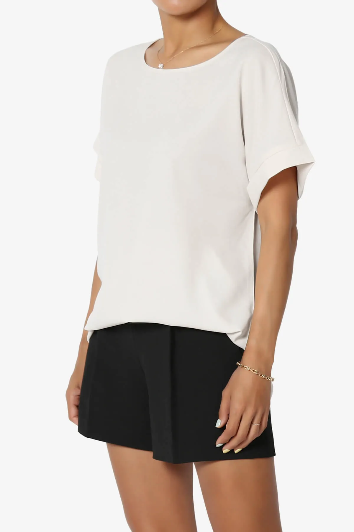 Marla Lightweight Woven Dolman Top PLUS
