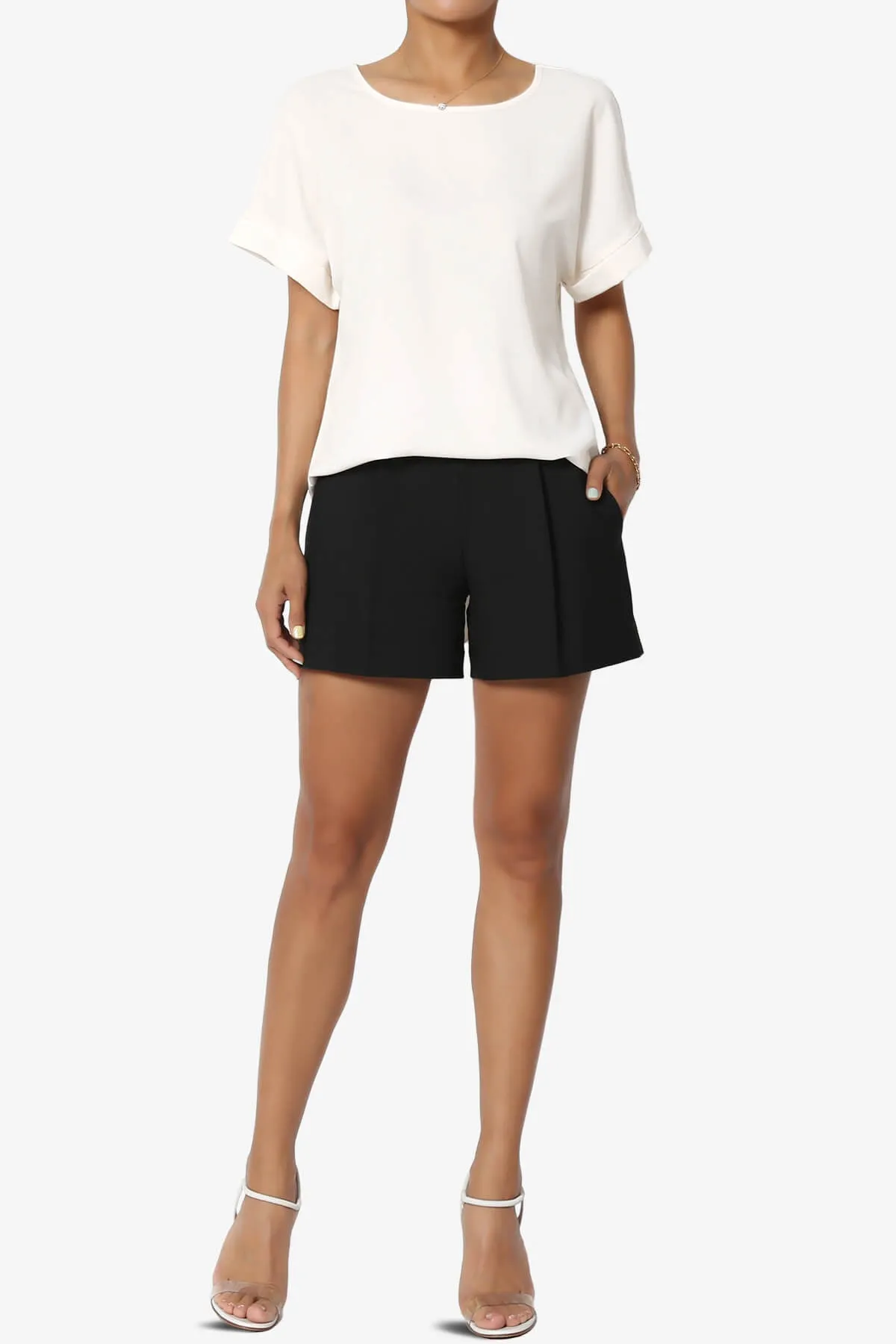 Marla Lightweight Woven Dolman Top PLUS